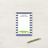Rugby Stripes Alligator Postit Notepad Post-it Klebezettel (Auf Schreibtisch)