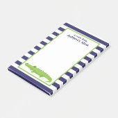 Rugby Stripes Alligator Postit Notepad Post-it Klebezettel (angewinkelt)