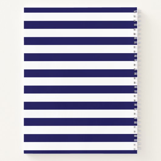 Rugby Stripes Alligator Spiral Notebook Notizblock (Rückseite)
