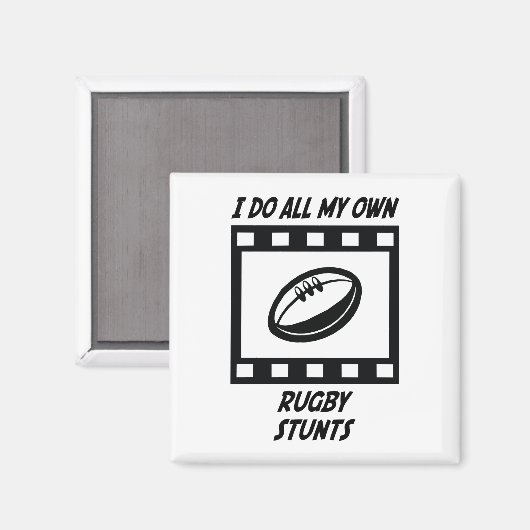 Rugby Stunts Magnet (Vorderseite/Rückseite)