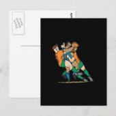 Rugby Tackle 2 Postkarte (Vorne/Hinten)