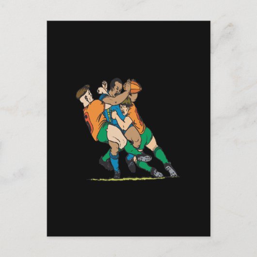 Rugby Tackle 2 Postkarte (Vorderseite)