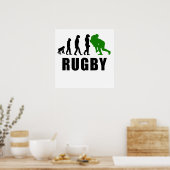 Rugby Tackle Evolution (grün) Poster (Küche)
