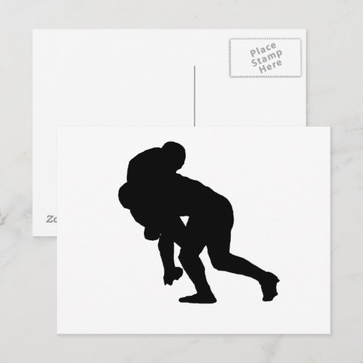Rugby Tackle Postkarte (Vorne/Hinten)