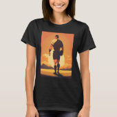 Rugby Team Captain Pop Rugby Player  3 T-Shirt (Vorderseite)