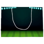 Rugby Themed Logo Große Geschenktüte (Rückseite)