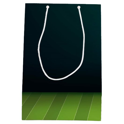Rugby Themed Logo Mittlere Geschenktüte (Rückseite)