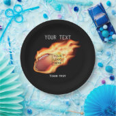 Rugby Themed Party Logo hinzufügen Pappteller (Party)