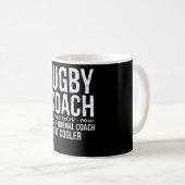 Rugby-Trainer wie normaler Coach, aber cooler Kaffeetasse (VorderseiteRechts)
