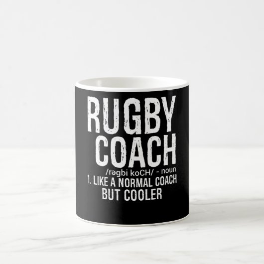 Rugby-Trainer wie normaler Coach, aber cooler Kaffeetasse (Mittel)