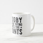 Rugby Trick Gets You Points - Funny Rugby Geschenk Kaffeetasse (VorderseiteRechts)
