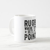 Rugby Trick Gets You Points - Funny Rugby Geschenk Kaffeetasse (Vorderseite Links)