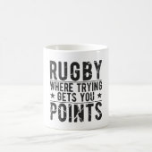 Rugby Trick Gets You Points - Funny Rugby Geschenk Kaffeetasse (Mittel)