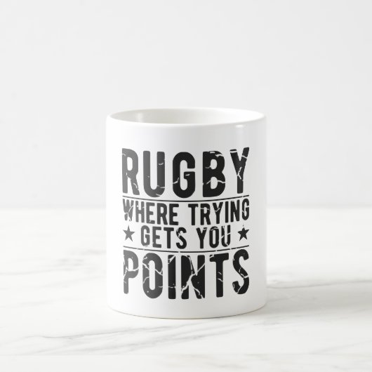 Rugby Trick Gets You Points - Funny Rugby Geschenk Kaffeetasse (Mittel)