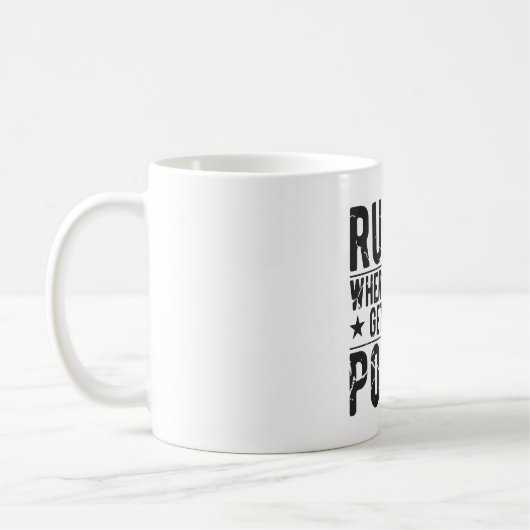 Rugby Trick Gets You Points - Funny Rugby Geschenk Kaffeetasse (Links)