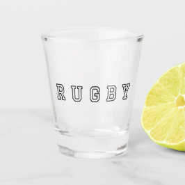 Rugby Typografie Schnapsglas
