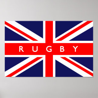 Rugby UK Flag Poster