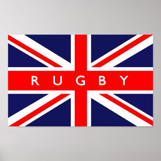Rugby UK Flag Poster (Vorne)