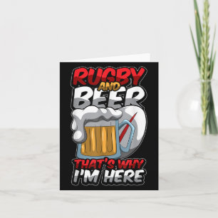 Rugby und Beer das macht mich zum Funny Rugger Quo Karte