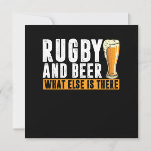 Rugby und Beer Rugby Spieler Rugby Team Geschenk Einladung