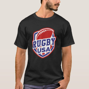 Rugby USA Support Team Football USA Flag T-Shirt