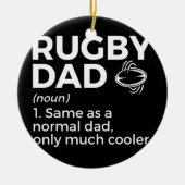 Rugby Vater Definition Keramik Ornament (Vorne)