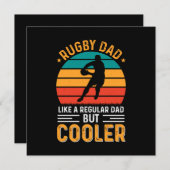 Rugby Vater Einladung (Vorne/Hinten)