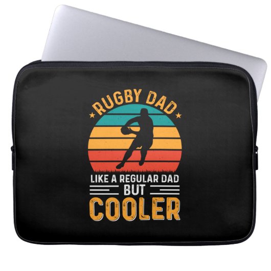 Rugby Vater Laptopschutzhülle (Vorderseite)