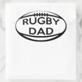 Rugby Vater Ovaler Aufkleber (Tasche)