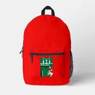 Rugby Wales Fan Art Bedruckter Rucksack