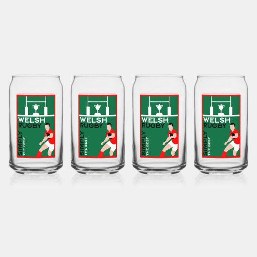 Rugby Wales Fan Art Dosenglas (Vorderseite)