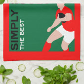 Rugby Wales Fan Art Geschirrtuch (Gefaltet)