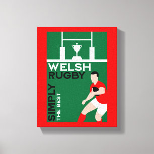 Rugby Wales Fan-Art Leinwanddruck