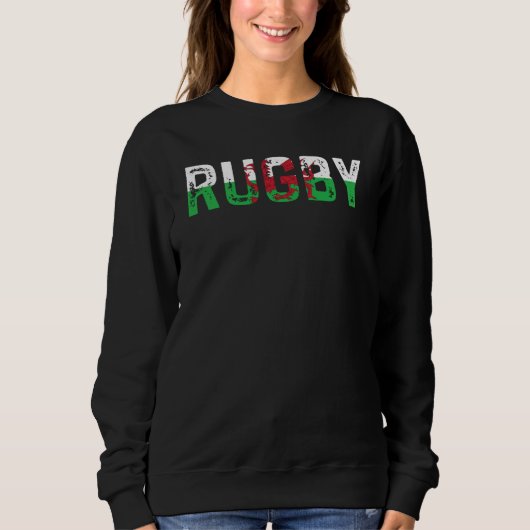 Rugby Wales Welsh Pride Flag Sweatshirt (Vorderseite)