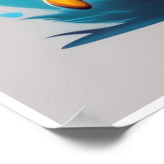 Rugby Warrior Art Print Poster (Ecke)