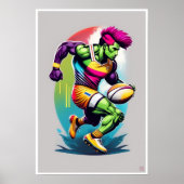 Rugby Warrior Art Print Poster (Vorne)