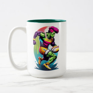 Rugby Warrior Zwei-Tone-Tasse Zweifarbige Tasse