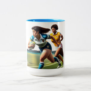 Rugby Warrior Zwei-Tone-Tasse Zweifarbige Tasse