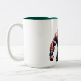 Rugby Warrior Zwei-Tone-Tasse Zweifarbige Tasse