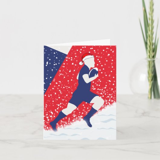 Rugby-Weihnachtskarte Karte (Vorderseite)