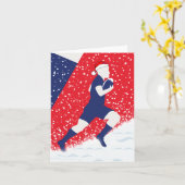 Rugby-Weihnachtskarte Karte (Gelbe Blume)