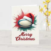 Rugby-Weihnachtskarte Karte (Gelbe Blume)