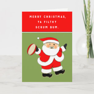 Rugby-Weihnachtskarten Feiertagskarte