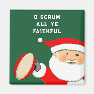 Rugby-Weihnachtsstrumpf-Füllungen Magnet