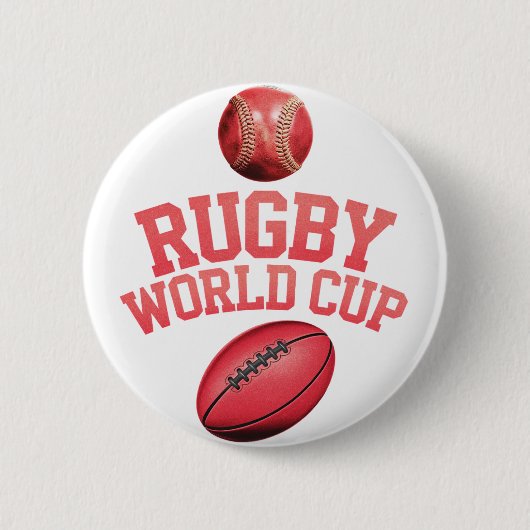 Rugby-Weltmeisterschaft-Logo mit falscher Platzier Button (Vorderseite)