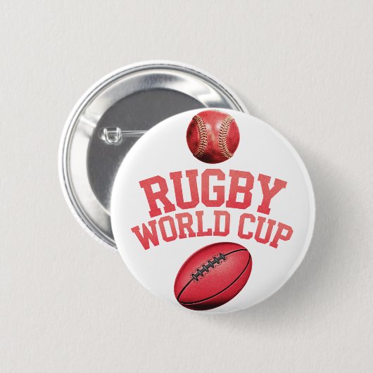 Rugby-Weltmeisterschaft-Logo mit falscher Platzier Button (Vorne & Hinten)