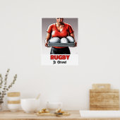Rugby wird serviert - Rugby-Malerei Poster (Küche)