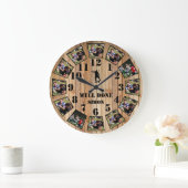 Rugby Wooden Effect Personalise Große Wanduhr (Zuhause)