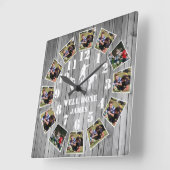 Rugby Wooden Effect Personalise Quadratische Wanduhr (Winkel)