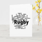 Rugby Word Cloud Karte (Gelbe Blume)